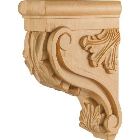 3 Wx7Dx10H White Birch Acanthus Corbel